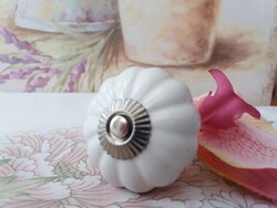 Snow white ceramic drawer knob