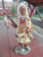 Kézzel festett, indián szobor ! 35 cm