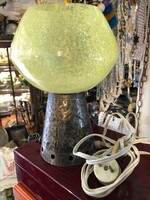 Vintage asztali lámpa bronzból, üvegből, 36 cm-es darab.