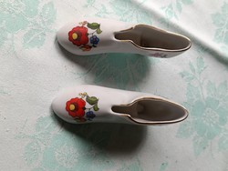 Kalocsai porcelán kis cipők ( 2 db) /10 cm/
