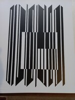 Vasarely's original heliogravure, titled: leyre-ii (1956-62), published in the linear album 73.