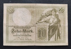 Németország 10 Márka 1906, F+-VF