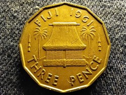 Fidzsi-szigetek II. Erzsébet 3 penny 1961  (id80127)