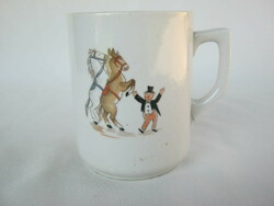 Zsolnay porcelain circus fairy tale pattern children's mug