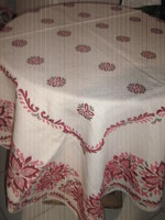 Beautiful vintage floral pattern woven tablecloth