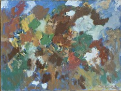 Oil painting by Lajos Kántor (1922-2013) entitled Garden (1980) / 60x80 cm /