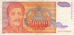 5000 dinár 1994 Jugoszlávia