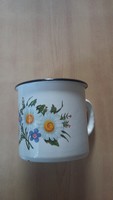 Floral, large (1 liter) enamel mug
