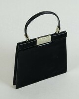 0W268 cango rinaldi black women's patent leather handbag