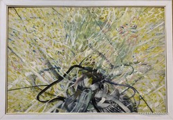 Turcsán Miklós (1944-) Kápráznak a szemeim (1995) című olajfestménye /65x95 cm/