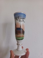 Mariaremetei souvenir, painted milk glass
