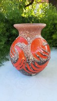 Applied ceramic vase