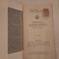 The folk school information booklet was printed by Kálás könyvdyádó r.-T. Issued in 1937