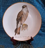 Vörös kánya madaras porcelán tányér (L4151(