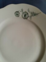 Zsolnay green floral flat plate