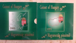 1995 Circulation series pp unc Hungarian coins with silver 200 HUF