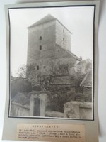 D198407 Dunaföldvár - Turkish tower, old large photo 1940-50's mounted on cardboard