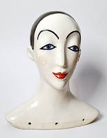 Vintage porcelain pierrot clown doll head