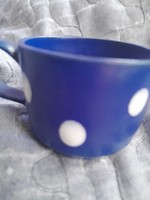Kék  fehér pettyes kávés csésze