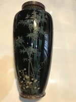 Wonderful fire enamel vase, unfortunately damaged, worth saving