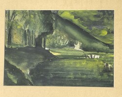 Kokas ignác vál (1926-2009) landscape painting with eternal guarantee