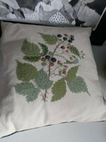 Charming pillow decorated with a small cross stitch pattern, 35 x 35 cm