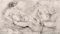 Borsos Miklós - 16 x 30 cm rézkarc