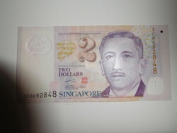 Szingapúr 2 dollár 2022 UNC Polimer