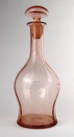 1O426 old blown pink art deco corked glass 30 cm ~ around 1930