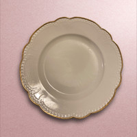 Zsolnay arany szegélyes mély tányér 6 db 1925-1950