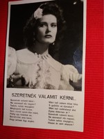 Antik 1942 Karády Katalin portrés képeslap gyönyörű postatiszta gyűjtői állapotban a képek szerint 1
