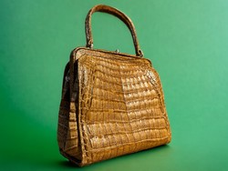 Vintage luxus retikül - retro design krokodilbőr női táska