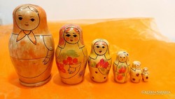 Russian wooden matryoshka doll 6 parts