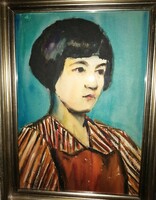 István Barta (1892-1976) - portrait of a girl - Paris, 1914