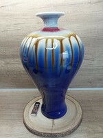 Chinese modern 3-glaze vase.