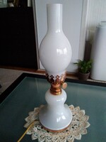 Retro electric table lamp made of double-layered milk glass, with adjustable brightness setting!