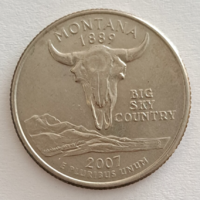 2007  Montana emlék USA negyed dollár " Szövetségi Államok" sorozat (710)