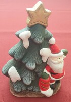 Karácsonyi kerámia mikulás fenyőfa dekoráció kellék