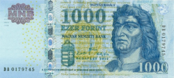 1000 forint 2012 UNC