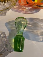 Különleges fújt zöld üveg dugó 11,5 cm