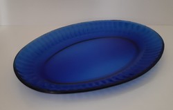 Colorex Brazilian - cobalt blue, flat serving bowl - rare!