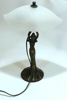 Csodálatos szecessziós bronz asztali lámpa