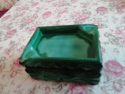 Malachite glass ashtray, box, decoration, bonbonnier