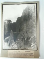 D198411 Gestes mosquito etc. Gesztesi castle, old large-scale photo from the 1940s-50s mounted on cardboard