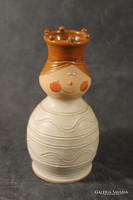Györgyi Beke industrial art ceramic figurine candle holder / vase