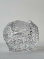 Vintage kosta boda snowball ice glass candle holder - ann wolff design ('70s)