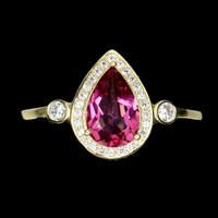 60 As genuine pink topaz 925 sterling silver ring