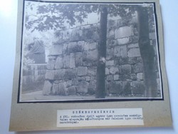 D198421 Székesfehérvár - castle wall - old large photo 1940-50's mounted on cardboard