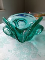 Glass, turquoise centerpiece (22x22x22)