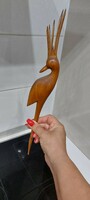 Carved wooden bird